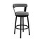 Armen Living Naomi and Bryant 4-Piece Counter Height Dining Set in Black Metal and Gray Faux Leather SETNMBYGRBL4 - alternate 9